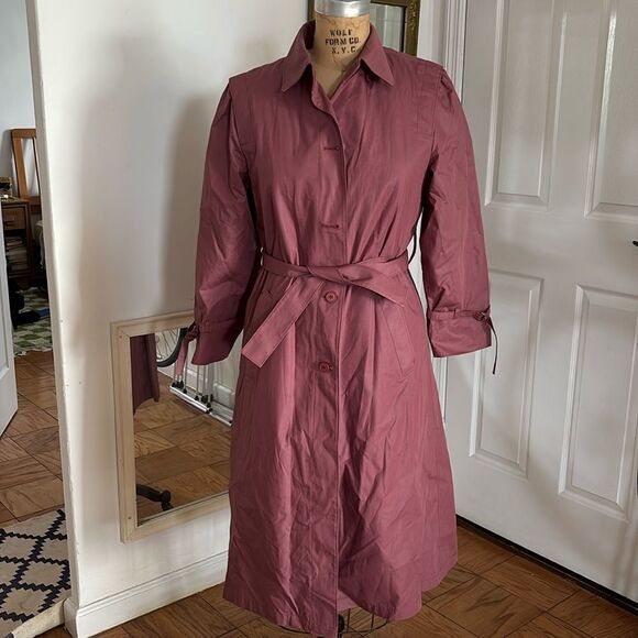 🎀Vintage🎀 London Fog Trench Coat Pink Size 8p - Picture 1 of 10